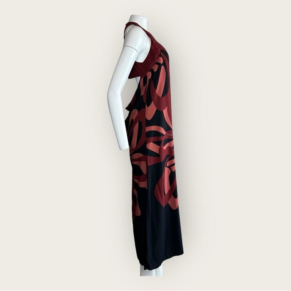 NWT | Farm Rio x Anthropologie | Floral-Print Maxi Dress | Orange D/F | Small - Picture 3 of 16